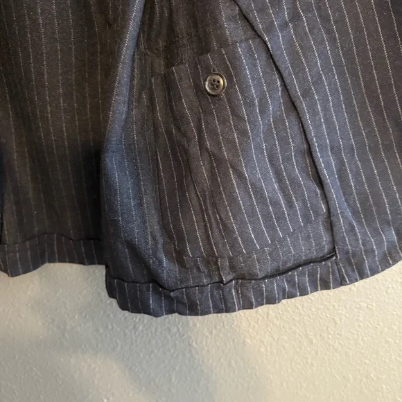 Ermenegildo Zegna Wool Navy Pinstripe Blazer Unlined Size 38 - Picture 6 of 8